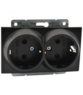 DESPINA Механизъм Контакт двоен заземен  Графит