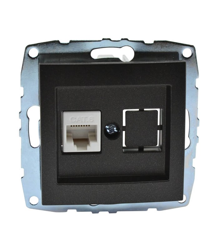 DESPINA Механизъм интернет (RJ45 CAT 6) Графит