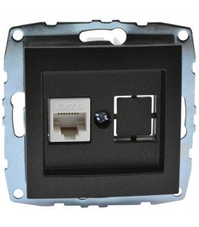 DESPINA Механизъм интернет (RJ45 CAT 6) Графит