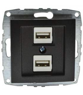 DESPINA МЕХАНИЗЪМ ДВОЙНО USB ЗАРЯДНО ГРАФИТ