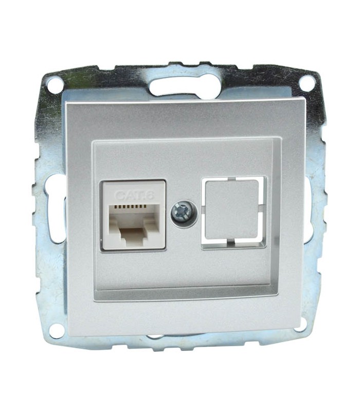 DESPINA МЕХАНИЗЪМ ИНТЕРНЕТ (RJ45 CAT 6) СРЕБРО
