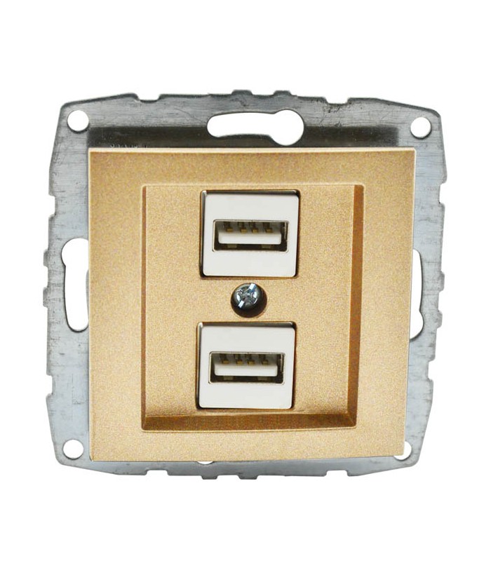 DESPINA МЕХАНИЗЪМ ДВОЙНО USB ЗАРЯДНО ТИТАН