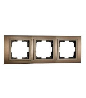 CHROME тройна рамка Бронз