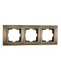 CHROME тройна рамка Бронз