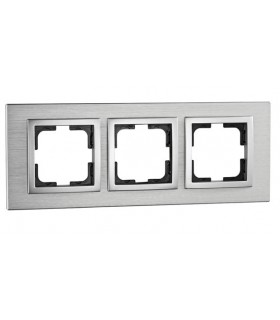 Mono Style Aluminium Тройна рамка Сребро