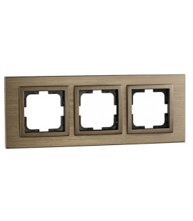 Mono Style Aluminium Тройна рамка Бронз