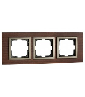 Mono Style Wood Тройна рамка Орех