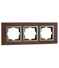Mono Style Wood Тройна рамка Орех
