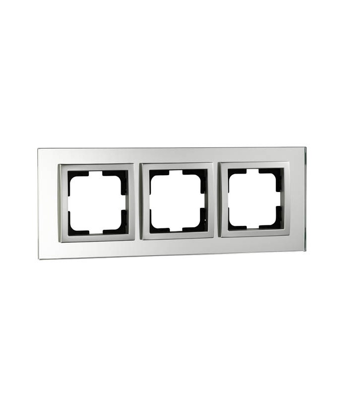 Mono Style Glass Тройна рамка Бяло стъкло