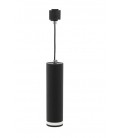 TRACK LIGHT GU10 MONOPHASE PENDANT BLACK WITH TRANSPARENT RING LUMO P Φ55x200mm 2102280 VITO