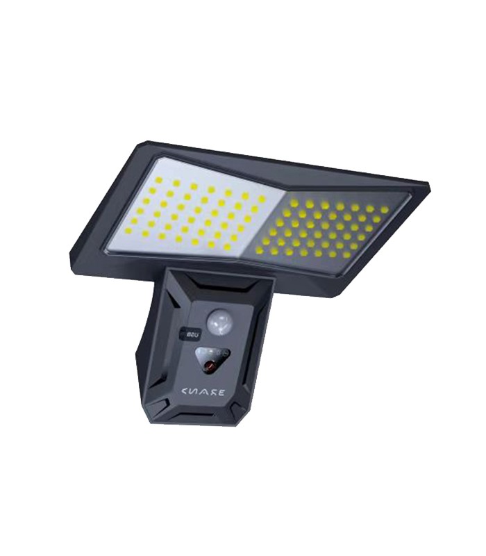 SOLAR LED FLOODLIGHT SOLIGHT P 4W 550Lm 6400K (COOL WHITE) WITH PHOTO & PIR SENSOR 18650 3,7V 1800mAh IP44 BLACK 3210150 VITO