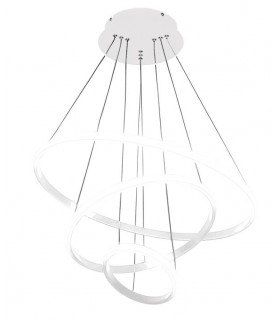 LED PENDANT FIXTURE 3 DISCS Φ600/Φ400/Φ200mm 40W 400K (NATURAL WHITE) 3200Lm TRIO WHITE 2025960 VITO