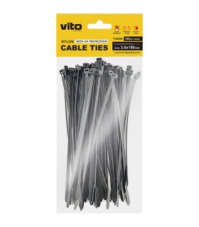 КАБЕЛНИ ПРЕВРЪЗКИ 3.6X150MM ЧЕРЕН 100БР В ПАКЕТ 7100280 VITO