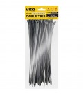 КАБЕЛНИ ПРЕВРЪЗКИ 4.8X250MM ЧЕРЕН 100БР В ПАКЕТ 7100360 VITO
