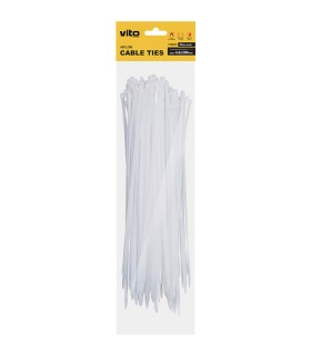 КАБЕЛНИ ПРЕВРЪЗКИ 4.6X300MM БЯЛ 50БР В ПАКЕТ 7100370 VITO