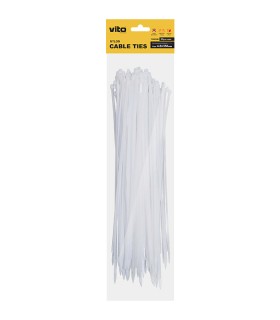 КАБЕЛНИ ПРЕВРЪЗКИ 4.8X350MM БЯЛ 50БР В ПАКЕТ 7100390 VITO