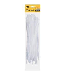 КАБЕЛНИ ПРЕВРЪЗКИ 7.0X350MM БЯЛ 25БР В ПАКЕТ 7100410 VITO