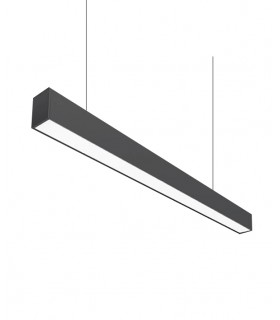 LED ЛИНЕЕН ОСВЕТИТЕЛ ЗА ПОВЪРХНОСТЕН И ВИСЯЩ МОНТАЖ LINETA-40 4000K BLACK 40W 4400LM 52x82x1200mm 2429820 VITO