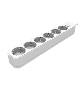 UNICO-6 1.5M 3G1.5 CABLE WITH SWITCH WHITE MULTISOCKET 8002460 VITO