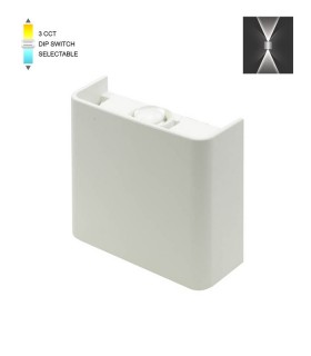 LED ВЪНШНО ОСВЕТЛЕНИЕ BINO-1 2W SMD 3xCCT 11*10CM IP65 БЯЛО
