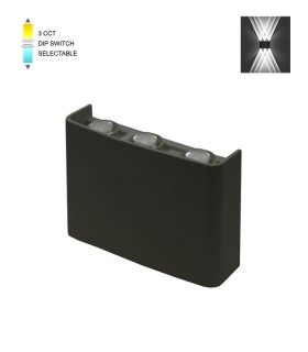 LED ВЪНШНО ОСВЕТЛЕНИЕ BINO-3 6W SMD 3xCCT 16*10CM IP65 ЧЕРНО 3231110 VITO