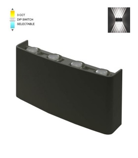 LED ВЪНШНО ОСВЕТЛЕНИЕ BINO-4 8W SMD 3xCCT 21*10CM IP65 ЧЕРНО 3231130 VITO