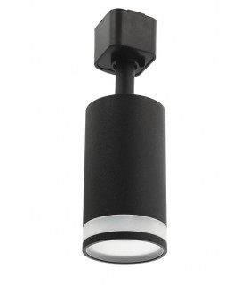 TRACK LIGHT GU10 MONOPHASE BLACK & TRANSPARENT LUMO T Φ55x100mm 2102260 VITO