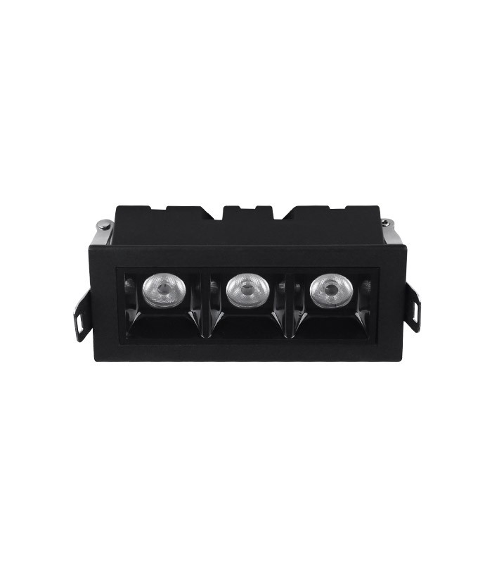 SPOT LIGHT FIXTURE RECESSED ICECUBE-6 6W 564Lm 3000K (WARM WHITE) 97x45mm BLACK 2102950 VITO