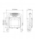LED FLOODLIGHT TARA 30W 2400Lm 4000K (NATURAL WHITE) IP65 BLACK 3022840 VITO