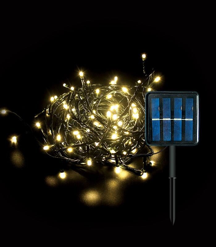 SOLAR DECORATIVE LED LIGHTING NATALE-8 200LED 2700K 10M 1.2V IP44 GREEN CHRISTMAS