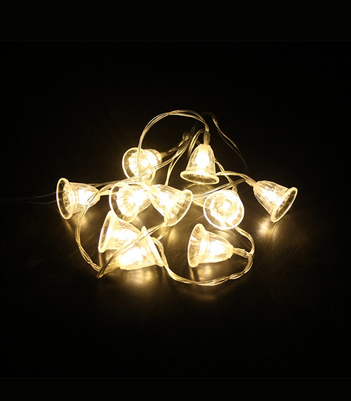 NATALE-16 SMALLBELL 10LED 2700K 1M 2xAA IP20 TRANSPARENT CHRISTMAS 5620710 VITO