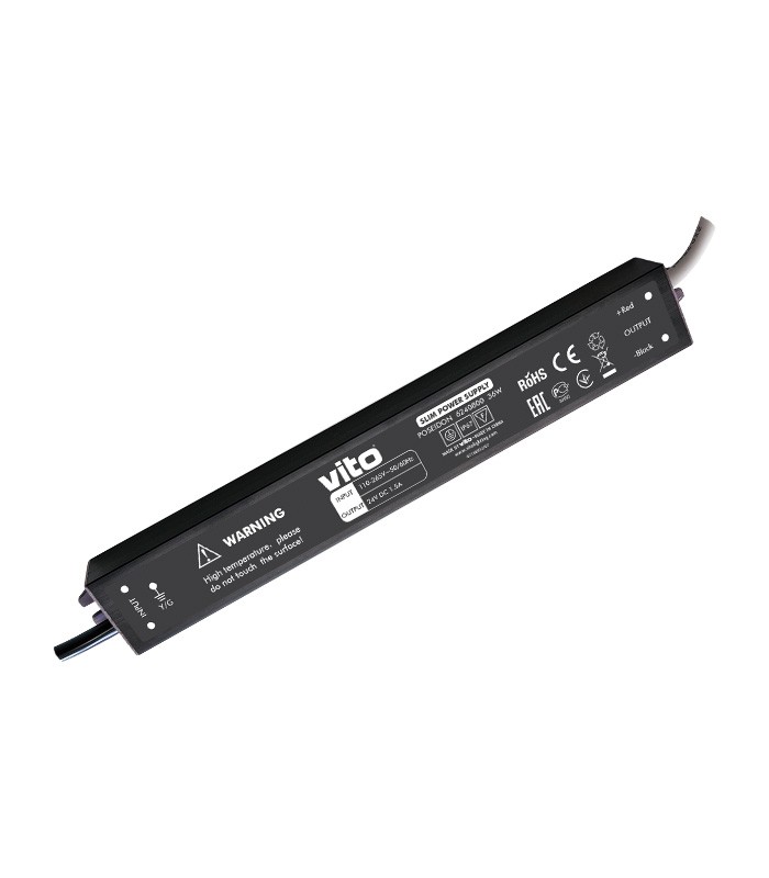 POSEIDON 36W 1.5A 24VDC IP67 SLIM POWER SUPPLY 6240800 VITO