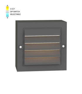 LED STEP LIGHTING ADRIA-ST2G 6W SMD 3CCT 13*13CM IP65 ANTR OUTWALL