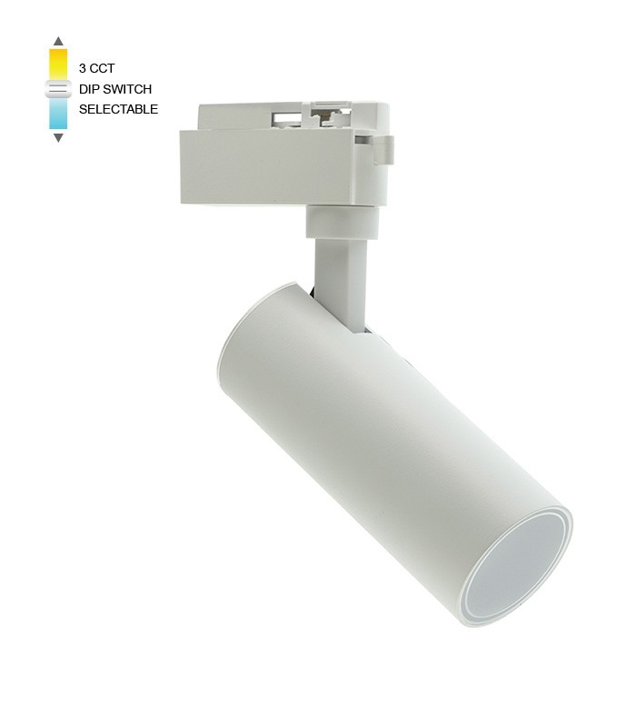 LED ОСВЕТИТЕЛ ЗА ШИНА MONOLINO-C10 10W COB 3CCT (3000K/4000K/6000K) 900lm Ø54×107 БЯЛ 2103050 VITO