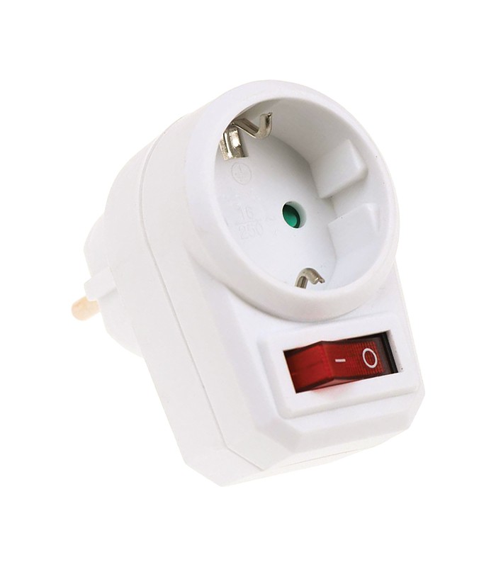 SOCKET UNIX-S 16A 3500W SWITCH WHITE EARTH-LINE SHUTTER PLUG+SOCKET 8002830 VITO