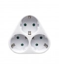 MULTISOCKET TRIPLO-R 16A 3680W WHITE EARTH-LINE SHUTTER PLUG+3xSOCKET 8002840 VITO