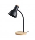 HOME&OFFICE DESK LAMP JOLLY E27 BLACK WOOD BASE WITHOUT BULB 5301620 VITO