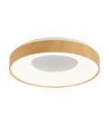 LED ПЛАФОН DESITA R25 Φ385×80 ММ 25W 3xCCT (3000K/4000K/6500K) 2125 LM ЦВЯТ ОРЕХ 2027910 VITO