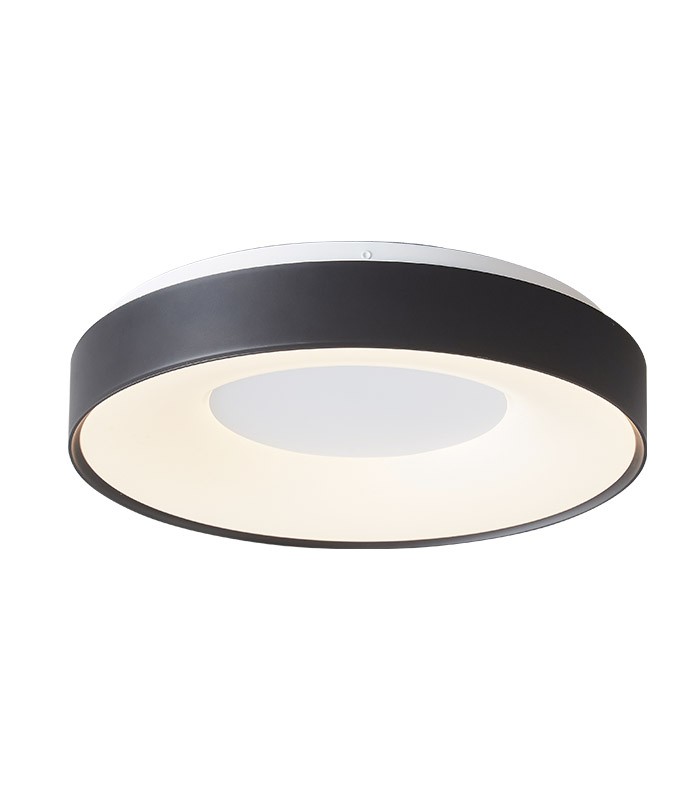 LED CEILING LAMP DESITA R25 Ø385xH80 25W 3xCCT (3000K/4000K/6500K) 2125Lm MAT BLACK 2027920 VITO