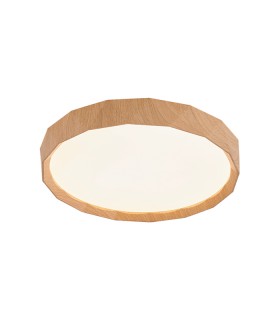 LED CEILING LAMP SIMON R35 Ø385xH75 35W 3xCCT (3000K/4000K/6500K) 3150Lm WOODEN 2027930 VITO