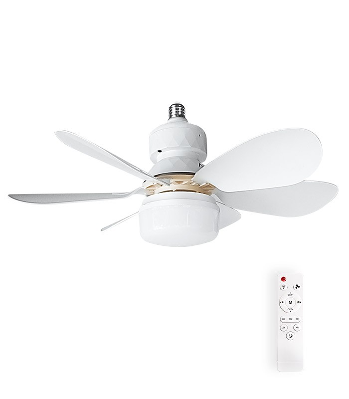 CEILING FAN WITH LED LAMP FANLUX-A6 12W 3xCCT (3000K/4500K/6500K) 1020Lm 42CM WHITE REMOTE 2027710 VITO