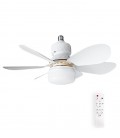 CEILING FAN WITH LED LAMP FANLUX-A6 12W 3xCCT (3000K/4500K/6500K) 1020Lm 42CM WHITE REMOTE 2027710 VITO