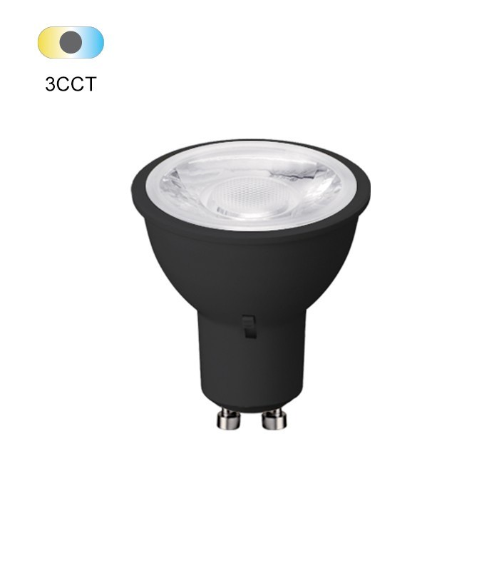 LED BULB ADVANCE-PRO PAR16 GU10 6W 3CCT (2700K/4000K/6400K) 660Lm 38° BLACK 1519930 VITO
