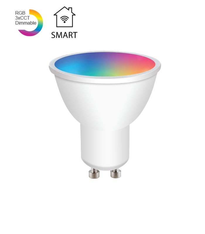 SMART LED BULB SAGA PRO PAR16 GU10 5W RGB+3CCT(2700K/4000K/6400K) 475Lm 120° WIFI TUYA 1519910 VITO