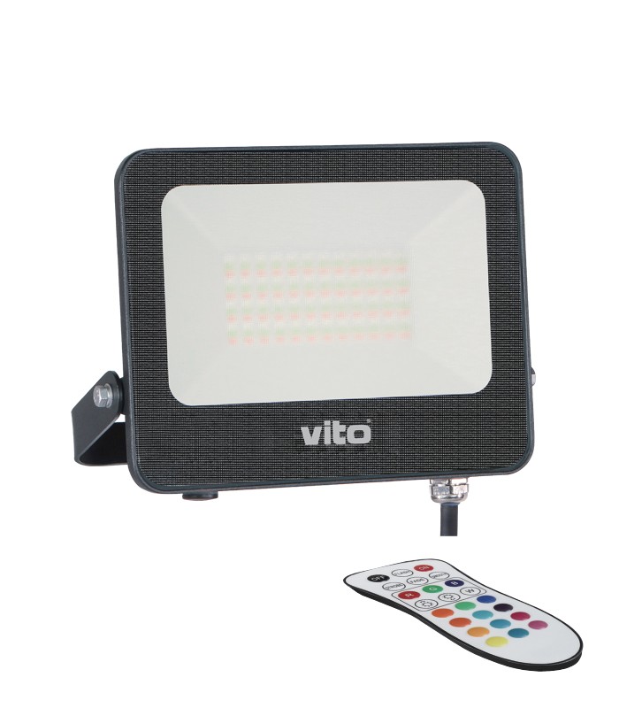 LED ПРОЖЕКТОР SAVA 50W RGBW 5000Lm IP65 IK08 3022615 VITO