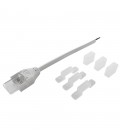 ЗАХРАНВАЩ КАБЕЛ С КОНЕКТОР ЗА StripLED 24V COB 5541200-5541210-5541220 КОМПЛЕКТА СЪДЪРЖА 5БР КАБЕЛИ, 50БР КЛИПСОВЕ И 10БР КАПАЧК