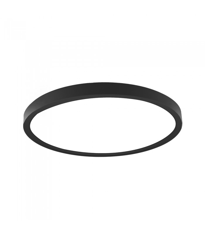 LED ТАВАННА ЛАМПА ANGY 20-25-30W IP20 2400Lm/3000Lm/3600Lm 5CCT (2700K/3000K/4000K/5000K/6500K) D300*H30MM ЧЕРНА 2028720 VITO
