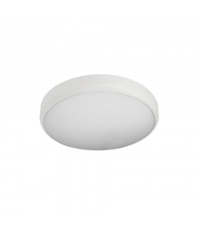 LED ТАВАННА ЛАМПА GENNY 10-15-20W 1000Lm/1500Lm/2000Lm 5CCT (2700K/3000K/4000K/5000K/6500K) D280*H70MM IP44 БЯЛА С МИКРОВЪЛНОВ С