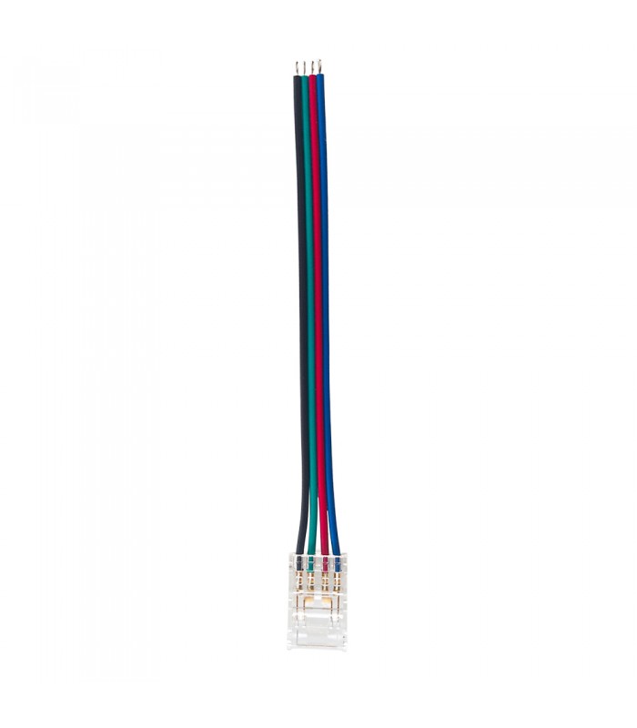 LED STRIP CONNECTOR CONCR10 10MM-COBRGB WITH CABLE TRANSPARENT 2PCS-BAG FOR COB RGB LED STRIPS 5520510 VITO