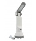RECHARGEABLE TORCH LAMPAS-8 3W+1,4W 190Lm 6000K (COOL WHITE) WHITE & GREY  5000420 VITO